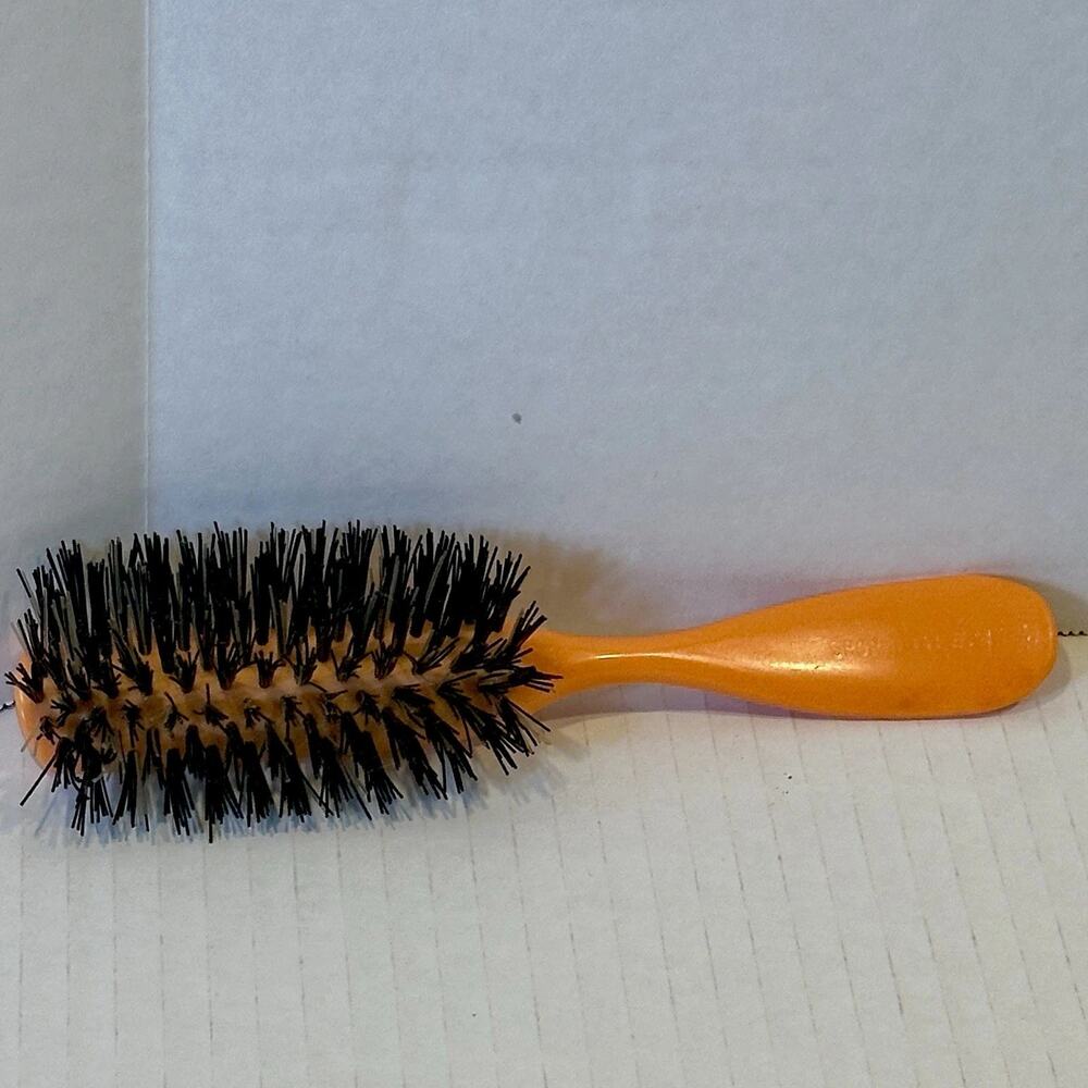 VTG Spornette #24 Teasing Brush Orange Handle Nylon Bristles Backcombing Tool